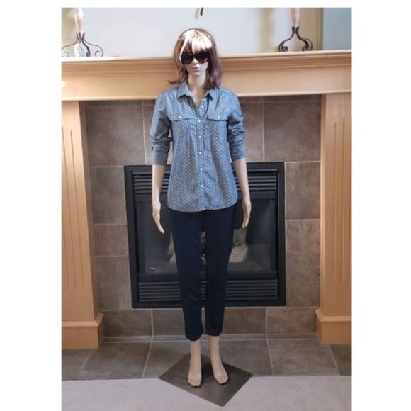 BUNDLE!!! HALOGEN outfit! Jeans & chambray shirt - size: 25 waist/XS - Picture 3 of 13